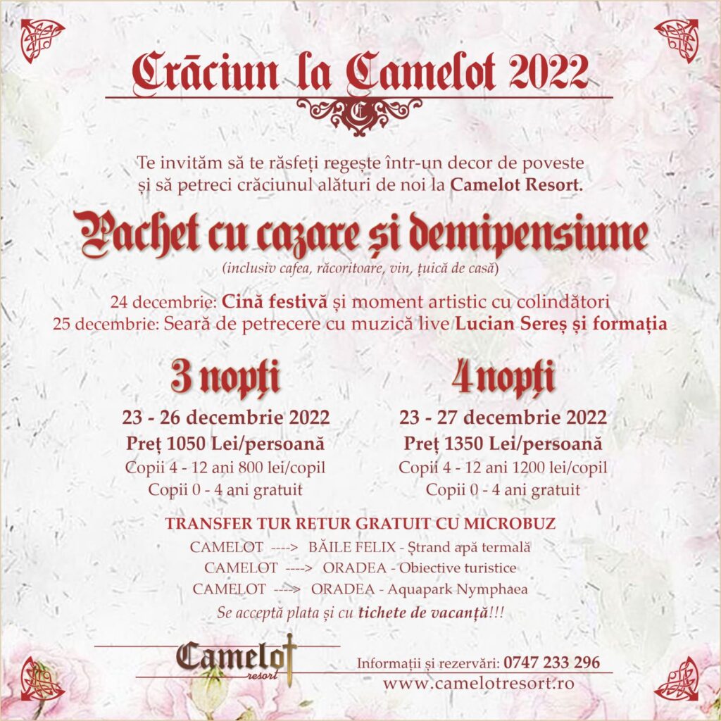 Petrecere Craciun 2022 - Camelot resort Oradea