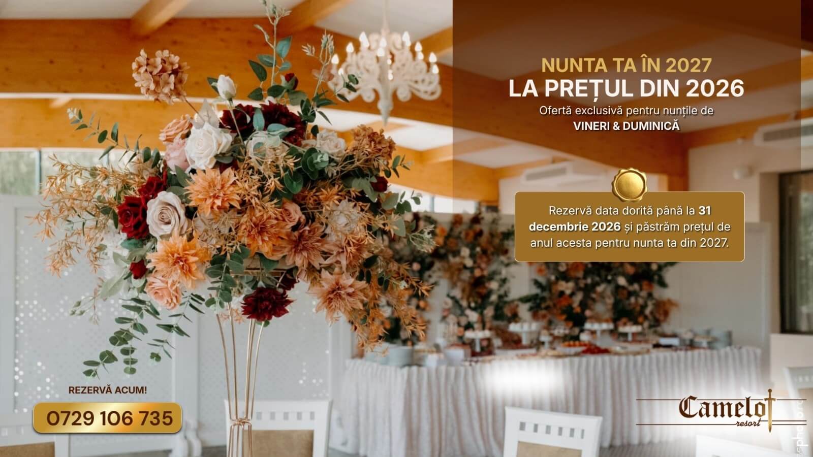 Oferta nunta 2027 - Camelot Resort Oradea